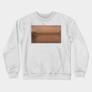 Mts. Katahdin and Turner from Lake Katahdin by Frederic Edwin Church Crewneck Sweatshirt